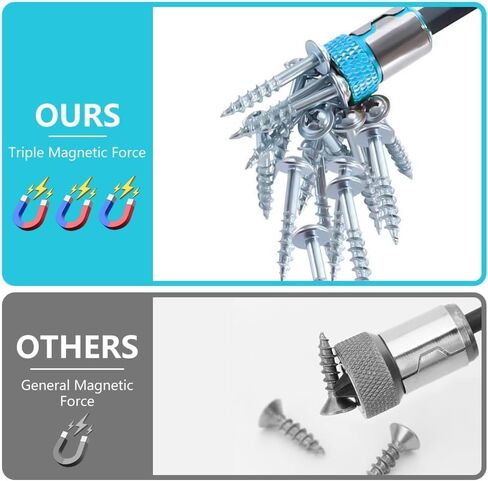 6 PCS Upgraded Screwdriver Head Magnetic Ring, 1/4 Inch/6.35mm Universal Screw Magnetizer Ring for Hex Screwdriver & Power Bits (Mix) in Kuwait