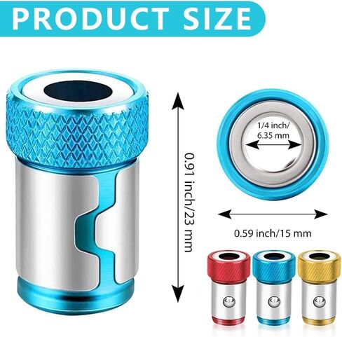 6 PCS Upgraded Screwdriver Head Magnetic Ring, 1/4 Inch/6.35mm Universal Screw Magnetizer Ring for Hex Screwdriver & Power Bits (Mix) in Kuwait