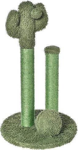 Amazon Basics Cat Scratcher – Indoor Cactus Single Cat & Kittens Scratching Post with Multi-Level, Large – 30.7" (77.9cm) H, Green in Saudi Arabia