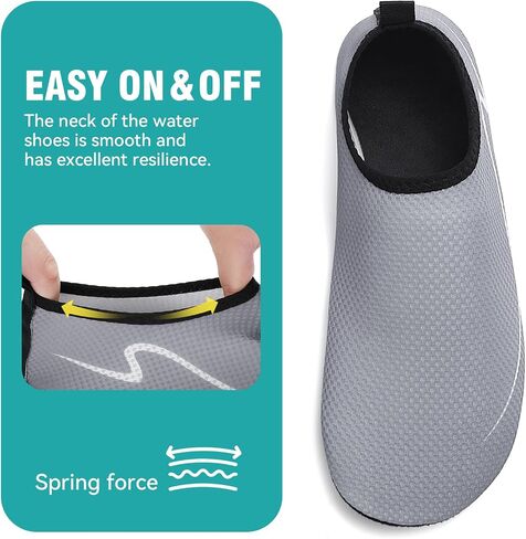 Water Shoes for Women Men Quick-Dry Aqua Socks Swim Beach Barefoot Yoga Exercise Wear Sport Accessories Pool Camping Must Haves Adult Youth Size(GY35 US4/3 in Kuwait