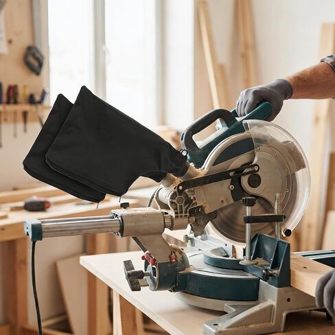 Miter Saw Dust Bag for 255, Fits 1-1/2" to 2" Dust Port Miter Saws | Black Dust Collector Bag with Zipper and Wired Adjustable Stand,for 255 Model Belt Sander Edge Planer Diagonal Saws in Kuwait