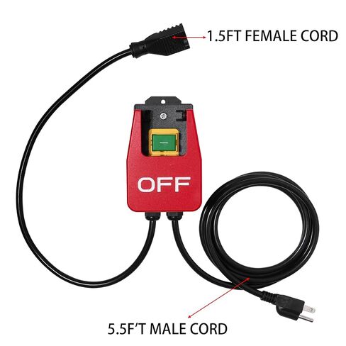 110V 16A Table Saw Paddle Switch with Emergency Stop, Heavy Duty Router Table Switch and Safety Power Tool Switch for Drill Presses, Woodworking Equipment, Plug-in Design with 5.5ft Cord in Kuwait