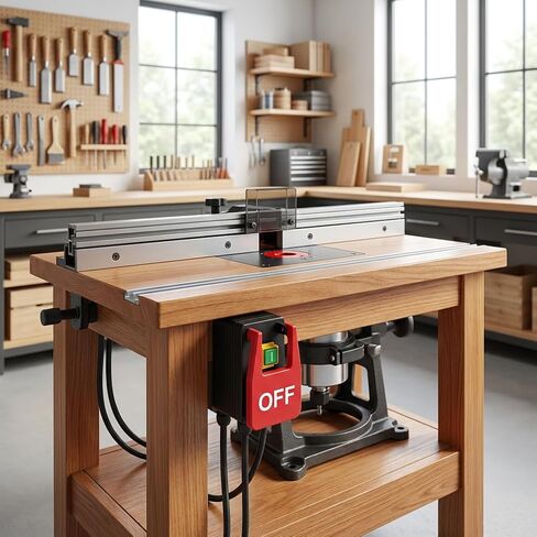 110V 16A Table Saw Paddle Switch with Emergency Stop, Heavy Duty Router Table Switch and Safety Power Tool Switch for Drill Presses, Woodworking Equipment, Plug-in Design with 5.5ft Cord in Kuwait