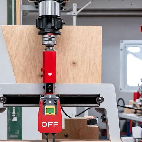 110V 16A Table Saw Paddle Switch with Emergency Stop, Heavy Duty Router Table Switch and Safety Power Tool Switch for Drill Presses, Woodworking Equipment, Plug-in Design with 5.5ft Cord in Kuwait