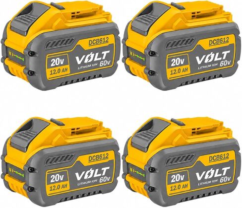 2 Packs 12000mAh High Capacity Replacement for Dewalt 20V/60V Battery Compatible with Dewalt 20V/60V Battery DCB609 DCB612 DCB615 with LED Indicator in Kuwait