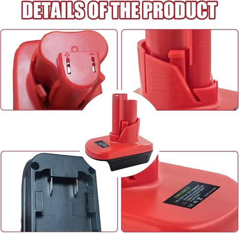 2 Pack Battery Adapter for Milwaukee M18 to M12 Adapter, Compatible with Milwaukee M18 Battery Convert for 12V Power Tools in Kuwait