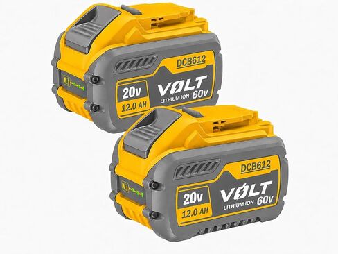 2 Packs 12000mAh High Capacity Replacement for Dewalt 20V/60V Battery Compatible with Dewalt 20V/60V Battery DCB609 DCB612 DCB615 with LED Indicator in Saudi Arabia