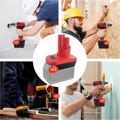 2 Pack Battery Adapter for Milwaukee M18 to M12 Adapter, Compatible with Milwaukee M18 Battery Convert for 12V Power Tools in Kuwait