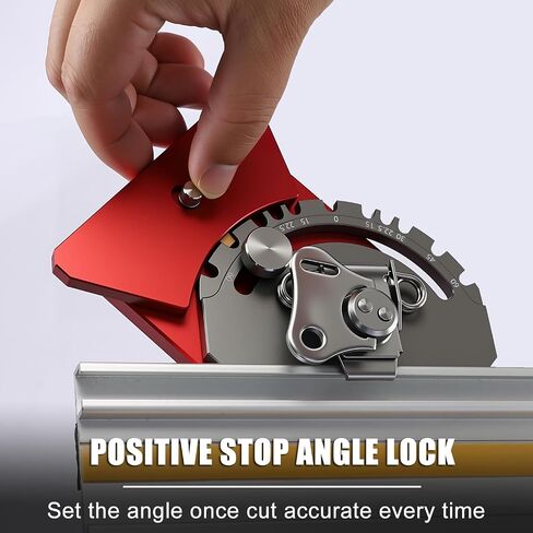 RUITOOL Adjustable Track Saw Square, 90° to 15° Dual-Direction Track Saw Guide Rail Square with Quick Positive Angle Stops & Cam-Lock, CNC Aluminum Track Saw Accessories for Festool & Makita in Kuwait