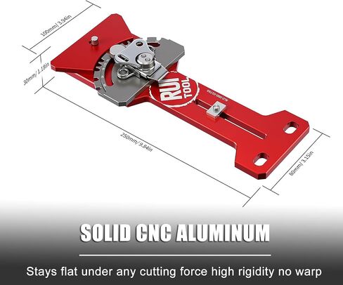 RUITOOL Adjustable Track Saw Square, 90° to 15° Dual-Direction Track Saw Guide Rail Square with Quick Positive Angle Stops & Cam-Lock, CNC Aluminum Track Saw Accessories for Festool & Makita in Kuwait
