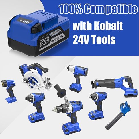 ANTRobut 2Pack Replacement for Kobalt 24V Battery Compatible with 24-Volt Kobalt Battery KB624-03 KB524-03 KB424-03 KB224-03 KB124-03 in Kuwait