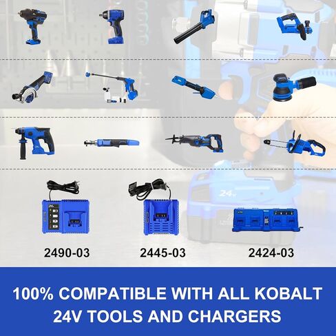 ANTRobut 2Pack Replacement for Kobalt 24V Battery Compatible with 24-Volt Kobalt Battery KB624-03 KB524-03 KB424-03 KB224-03 KB124-03 in Kuwait