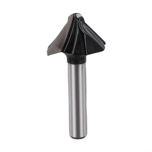 90 Degree Round Bottom V-Shaped Router Bit For Wood Veneer And Wall Panel Slotting, Metal 6.35mm Shank Milling Cutter(2PCS) in Kuwait