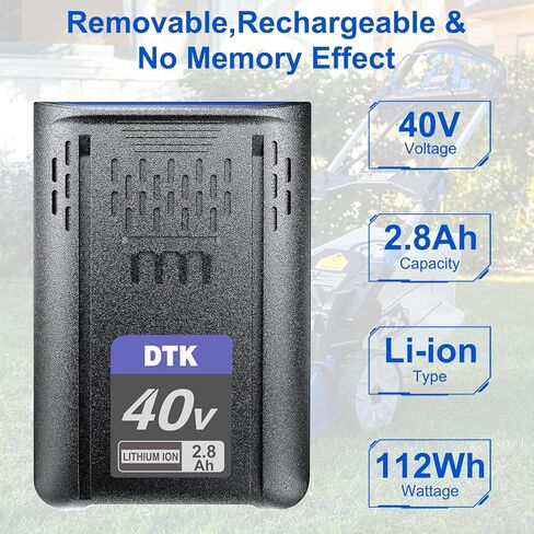 DTK Replacement for Kobalt 40V Battery 2800mAh Fit All 40V Series Cordless Power Tools Batteries 2 Packs in Kuwait