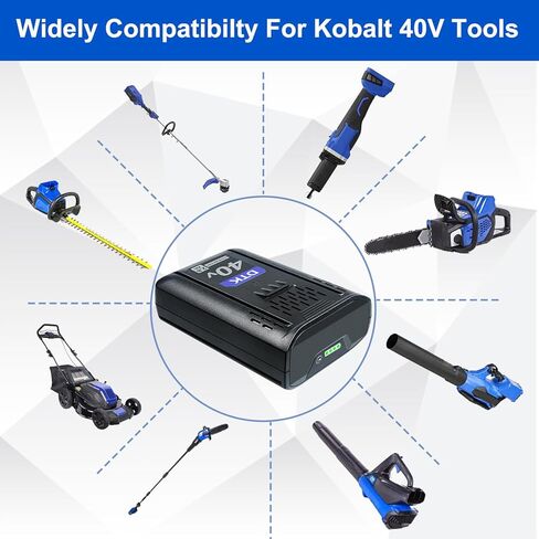 DTK Replacement for Kobalt 40V Battery 2800mAh Fit All 40V Series Cordless Power Tools Batteries 2 Packs in Kuwait