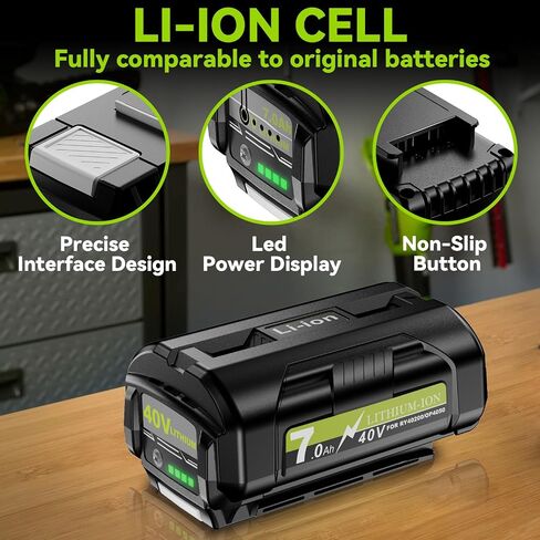 2Pack 7.0Ah Replacement for Ryobi 40V Lithium Battery Compatible with Ryobi 40 Volt Battery OP4050A OP40601 OP4026A OP4040 OP4030 OP4050 OP40501 OP4015 OP40261 OP40201 OP40401 OP40602 Cordless Tools in Saudi Arabia