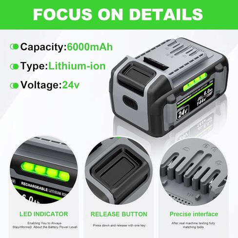 24 Volt 6.0Ah Replacement Battery for Flex 24V Lithium-Ion Battery Power Tools, Compatible with FX1271 FX1271A FX1371 FXM201 FXM202 in Kuwait