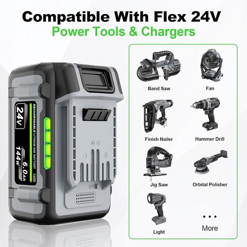 24 Volt 6.0Ah Replacement Battery for Flex 24V Lithium-Ion Battery Power Tools, Compatible with FX1271 FX1271A FX1371 FXM201 FXM202 in Kuwait