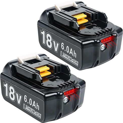 DTK 2Packs Replacement for Makita 18V 6000mAh Cordless Power Tools Battery BL1830B BL1820B BL1860B BL1850B BL1840B in Kuwait