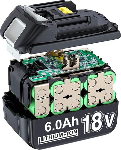 DTK 2Packs Replacement for Makita 18V 6000mAh Cordless Power Tools Battery BL1830B BL1820B BL1860B BL1850B BL1840B in Kuwait