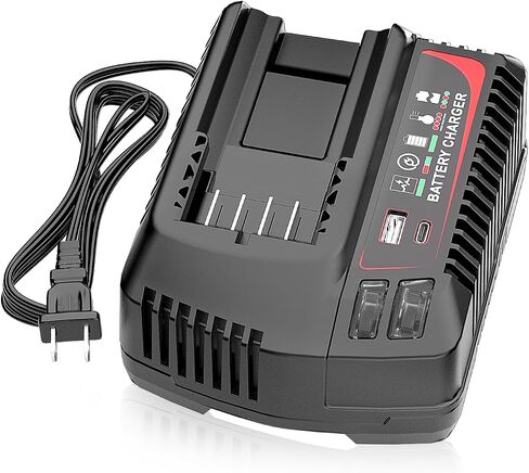 【USB A+Type C Port】 Multi-Functional 20V Charger Replacement for Craftsman 20v Battery Charger CMCB104 CMCB124, Compatible with Craftsman V20 Battery CMCB201 CMCB202 CMCB204 CMCB205 CMCB206 CMCB209 in Kuwait
