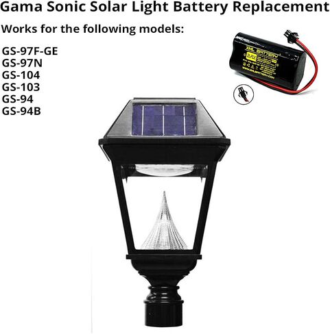 (1 Pack) 3.2v 3000mAh GS-97F-GE GS-97N GS-104 GS-103 GS-94 LIFEPO4 Battery for Outdoor Solar Lights in Kuwait