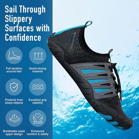 Sharkskin Everywear Shoe, Black/Blue, EU 41 US F10/M8 in Kuwait