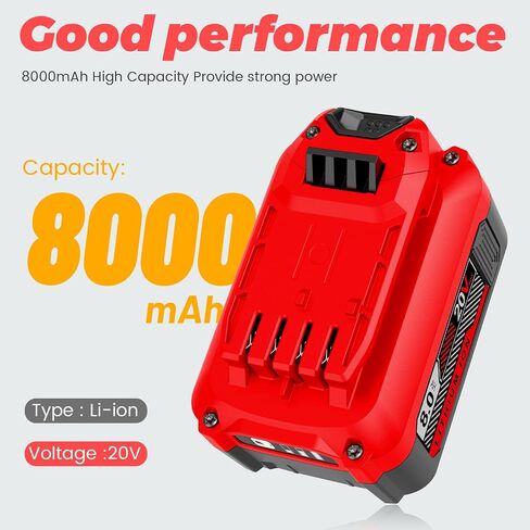CMCB205 20V 8000mAh Battery Replacement for Craftsman 20V Battery CMCB204 CMCB202 CMCB201 CMCS500B CMCD700C1 Cordless Tool (Only for Craftsman 20V Max V20 Series) in Kuwait