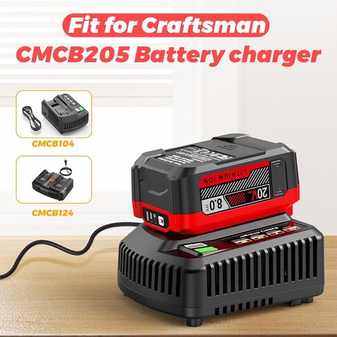 CMCB205 20V 8000mAh Battery Replacement for Craftsman 20V Battery CMCB204 CMCB202 CMCB201 CMCS500B CMCD700C1 Cordless Tool (Only for Craftsman 20V Max V20 Series) in Kuwait