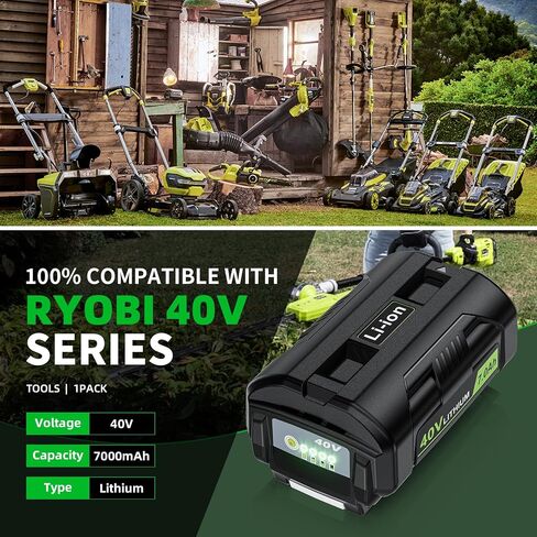 2Pack 8000mAh Replacement for Ryobi 18V Battery, Compatible with Ryobi Battery PBP005 PBP004 PBP007 P108 RB18L50 P193 18V One+ Cordless Tools & Chargers with LED Power Indicator in Saudi Arabia