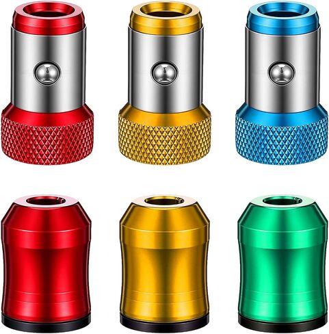 6Pcs Strong Magnetic Screw Holder Rings Screwdriver Magnetic Ring | Universal, Removable Household Tool for Drills, Fit for Hex Screwdrivers Bits in Kuwait