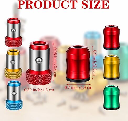 6Pcs Strong Magnetic Screw Holder Rings Screwdriver Magnetic Ring | Universal, Removable Household Tool for Drills, Fit for Hex Screwdrivers Bits in Kuwait