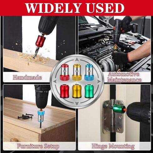 6Pcs Strong Magnetic Screw Holder Rings Screwdriver Magnetic Ring | Universal, Removable Household Tool for Drills, Fit for Hex Screwdrivers Bits in Kuwait