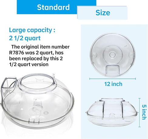 BGD 2.5 Quart Water Pan Basin for Rainbow E2 Type 12 Vacuum Cleaner | Leak-Proof Sealing Edge, Thickened Crack-Resistant Plastic, Fits Black Silver Gold Models, Smooth Surface Easy Clean in Kuwait