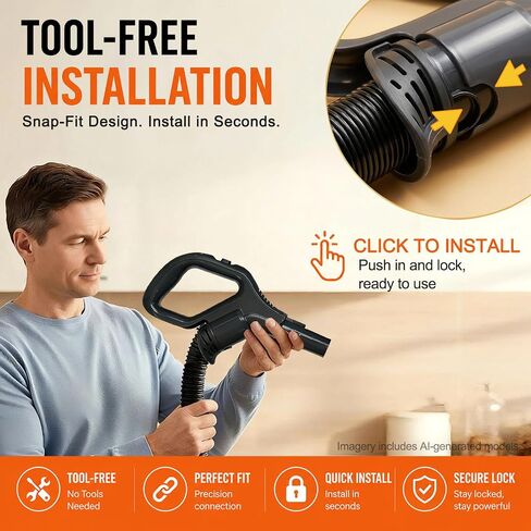 Replacement Vacuum Hose for Shark UV900 UV850 LA702 LA555 UV950 LA480WM LA455 LA700 105FP900 LA701 Long Stretch Lift Away Vacuum Cleaner Hose Parts, Easy to Install Extends Up to 8.2 Feet in Kuwait