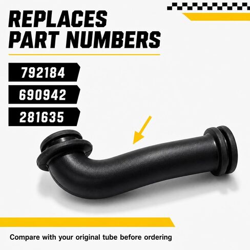 792184 Breather Tube 4 Pack, Replacement Vent Hose Replaces 690942 281635, Flexible Rubber Crankcase Breather Hose for Select 401000 403000 404000 405000 Series Small Engines in Kuwait