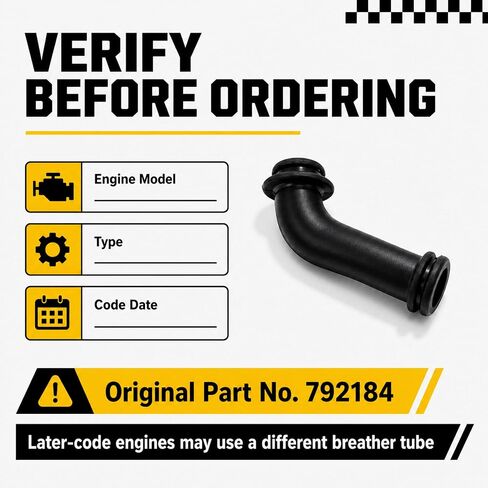 792184 Breather Tube 4 Pack, Replacement Vent Hose Replaces 690942 281635, Flexible Rubber Crankcase Breather Hose for Select 401000 403000 404000 405000 Series Small Engines in Kuwait