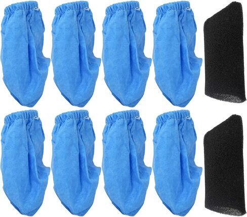 New 8 Pack VRC2 Cloth Filters and 2 Pcs VFF21 Foam Filter Kit Fit for Armor All Vacmaster Hyper Tough 1.5 Gallon Vac VH105 3502 in Kuwait
