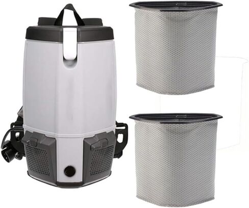 For ProTeam 834072 Cloth Filter for Super for Coach Pro 6, for ProVac FS 6, for GoFit 6 Backpack Vacuum, Washable Tear-Resistant Fabric Triangular 6 Qt Capacity for Homes, Offices, and Gyms(2 PACK) in Kuwait