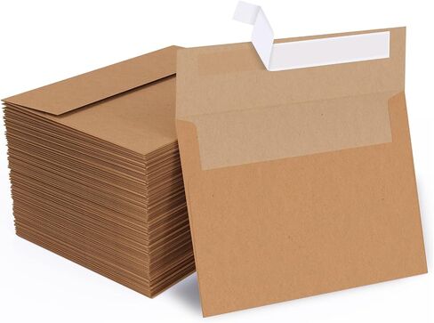 A7 Brown Kraft Envelopes Self Seal 1000 Pack，Goefun 5x7 Envelopes for Invitations, 120 GSM Mailing Envelopes Printable for Weddings, RSVP, Birthday, Photos, Documents and DIY Cards in Saudi Arabia