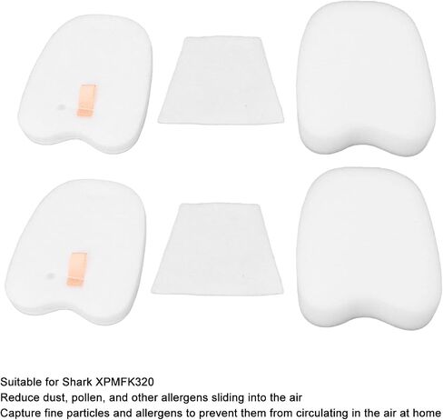 OUKENS Shark Vacuum Filter, 6 Pack Washable Filters Kit Compatible with Shark Rocket XPMFK320, Vacuum Cleaner Accessories Parts Includes Foam and Felt Pads in Kuwait