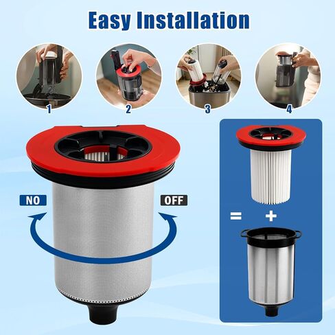 12050162 Replacement Filter for Bosch Unlimited 10/ Unlimited 9 Cordless Vacuum Cleaner BKS1051GQC BBS1041 BBS921TBA, 2 Washable Filter 2 Stainless Steel Filter in Kuwait