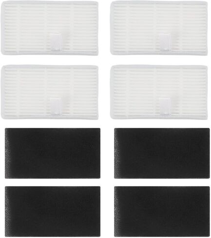 Replacement Washable Filter Kit for Airzeen R7 Robot Vacuum Cleaner, 4-Pack White Filter Paper, and Long-Lasting Performance for Maintaining Clean Floors in Homes with Pets and Children in Kuwait
