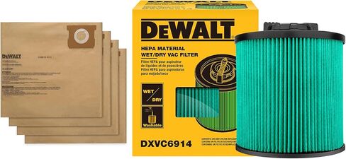 DEWALT Shop Vac Filters Bundle with 4PACK DXVA19-4101 Dust Bags in Kuwait