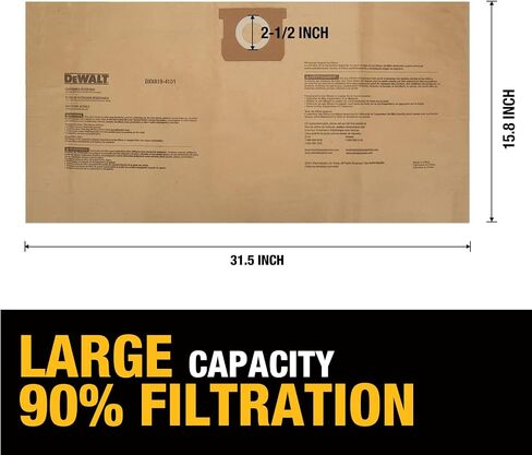 DEWALT Shop Vac Filters Bundle with 4PACK DXVA19-4101 Dust Bags in Kuwait