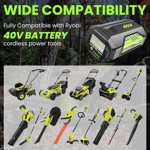 2Pack High Capacity 7500mAh OP40261 Replacement for Ryobi 40V Battery Lithium and OP401 Charger Compatible with Ryobi 40 Volt Battery OP4050 OP4040 OP40401 OP40201 OP40601 Cordless Power Tools(3Pack) in Kuwait