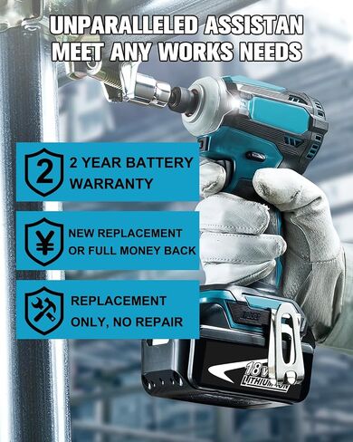 2Pack 6.0Ah 18V Battery Replacement for Makita 18V Battery and Charger | Compatible with Makita 18V Battery Power Tools BL1860 BL1850 BL1840 BL1830 in Kuwait