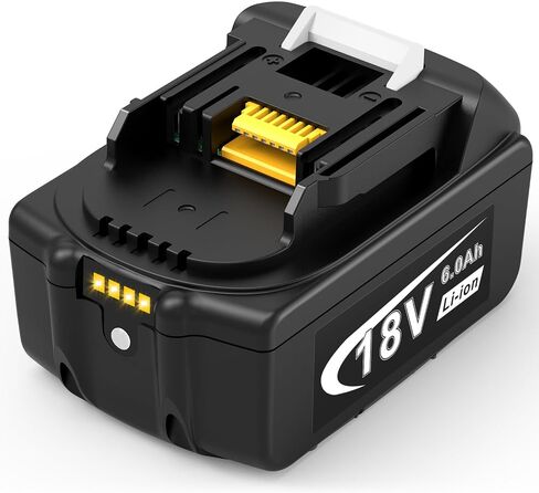 Futurebatt 1 Pack 18V Battery for Makita 6.0ah Replaced Lithium Ion Battery Compatible with 18 Volt BL1860B BL1850B BL1840B BL1830B BL1815B for Cordless Power Tools in Saudi Arabia