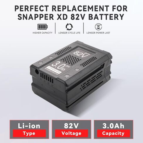 3.0Ah Replacement for Briggs & Stratton Snapper XD 82V Max Battery, Compatible with Snapper 82V Battery 1760514 1760265 1760266 1760966 1760967 BSB2AH82 BSB3AH82 BSB4AH82 BSB5AH82 Cordless Power Tools in Kuwait
