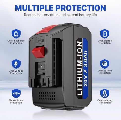 ARyee Compatible with Dremel 20v Max Battery 3.0Ah, Replacement Rechargeable B20V20 Lithium-ion Battery, Compatibility for US20V Ultra-Saw and The MM20V Oscillating Tool in Kuwait